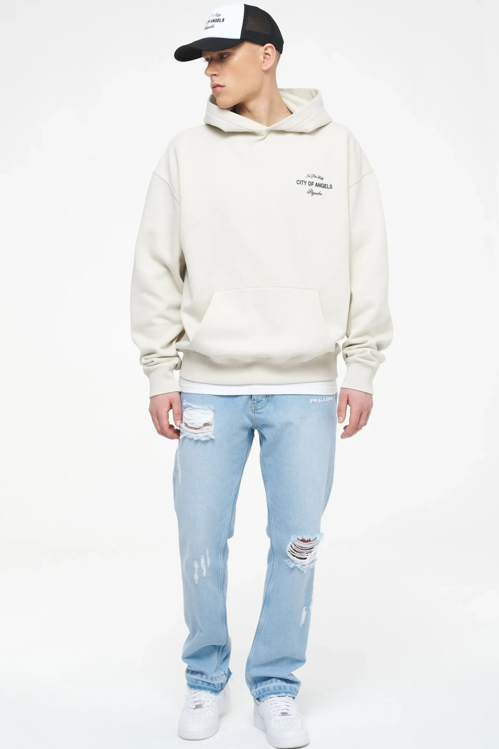 Pegador Abott Wide Jeans Washed Blue