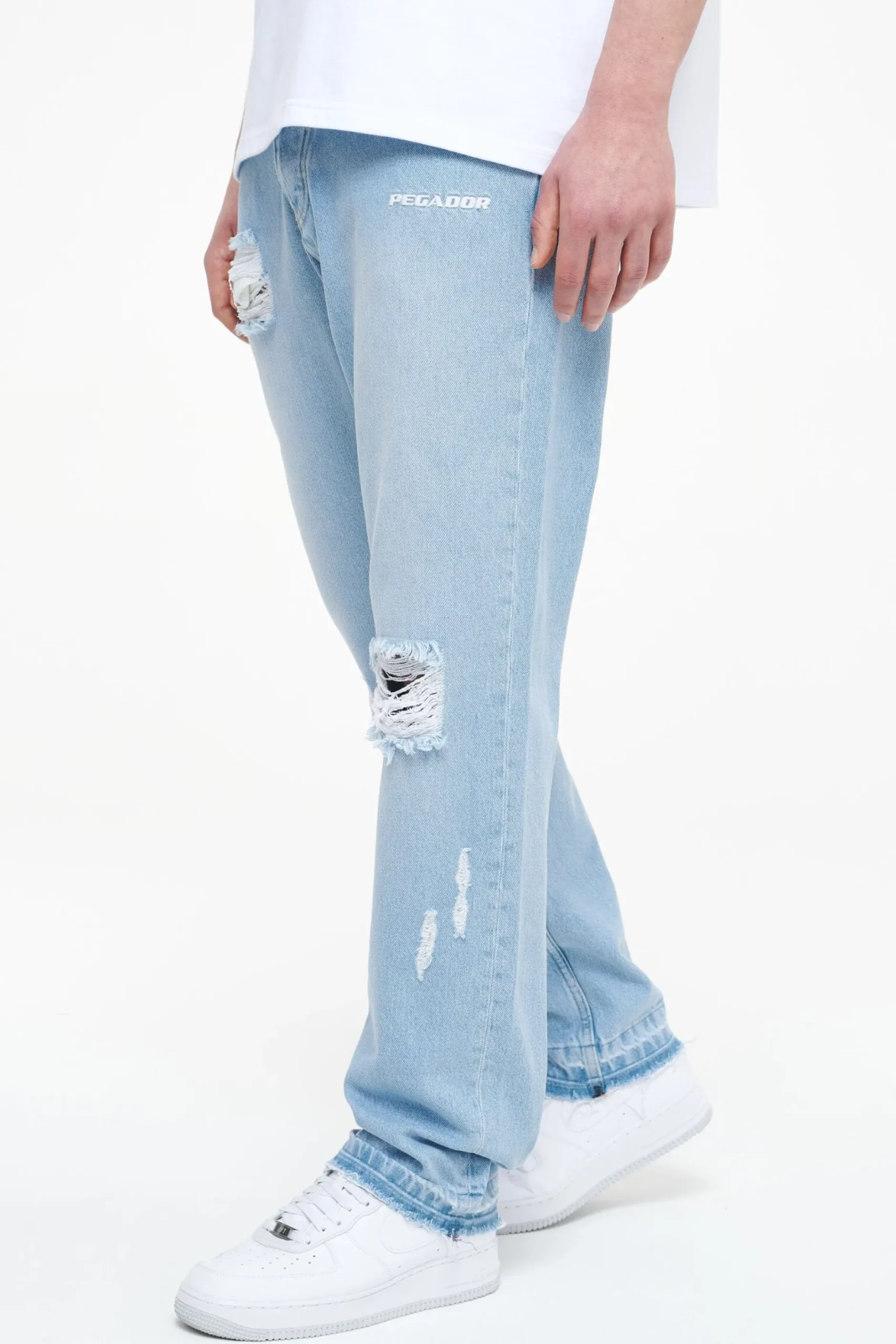 Pegador Abott Wide Jeans Washed Blue