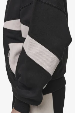 Pegador Aderno Boxy Sweat Jacket Washed Black Light Beige