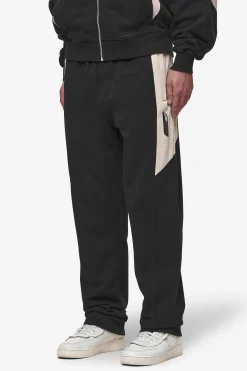 Pegador Aderno Wide Sweat Pants Washed Black Light Beige