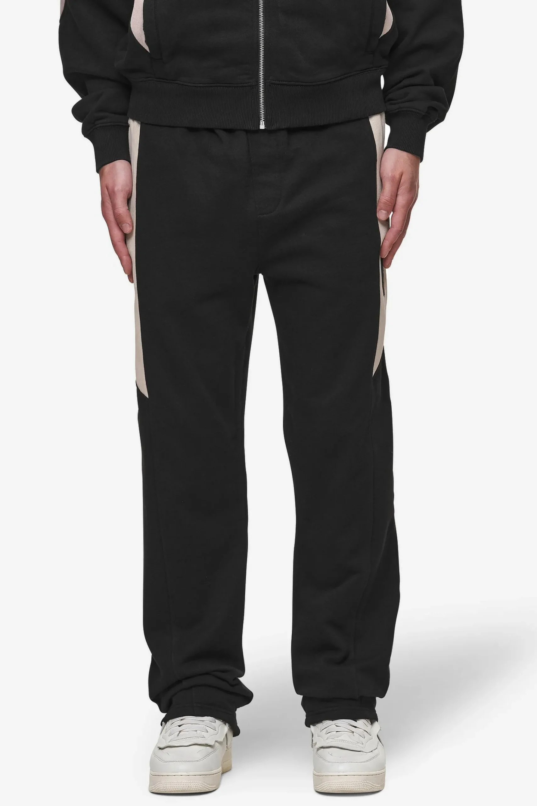 Pegador Aderno Wide Sweat Pants Washed Black Light Beige