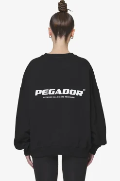 Pegador Aelva Logo Heavy Oversized Crew Neck