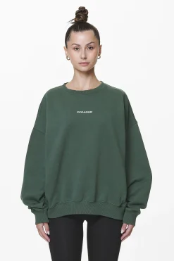 Pegador Aelva Logo Heavy Oversized Crew Neck