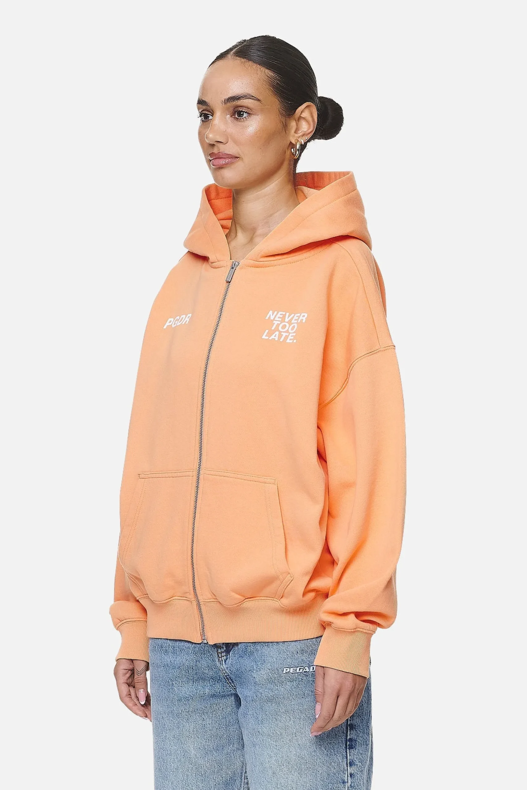 Pegador Airville Oversized Zip Hoodie Washed Apricot