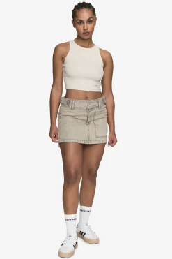 Pegador Antonia Cargo Mini Skirt Washed Coast Sand