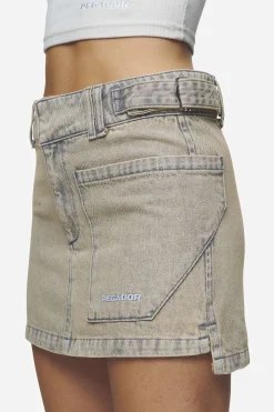 Pegador Antonia Cargo Mini Skirt Washed Coast Sand