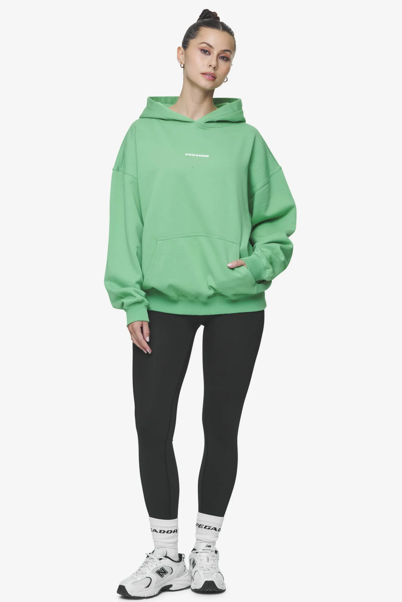 Pegador Atna Logo Oversized Hoodie White