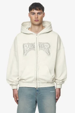 Pegador Avon Boxy Sweat Jacket Washed Salty Cream