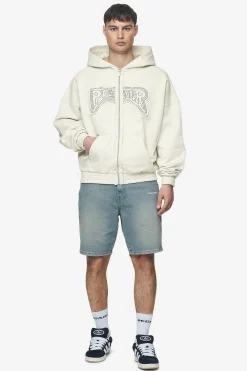 Pegador Avon Boxy Sweat Jacket Washed Salty Cream