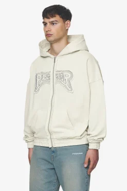 Pegador Avon Boxy Sweat Jacket Washed Salty Cream
