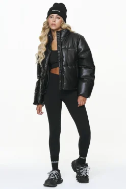 Pegador Baker Vegan Leather Puffer Jacket