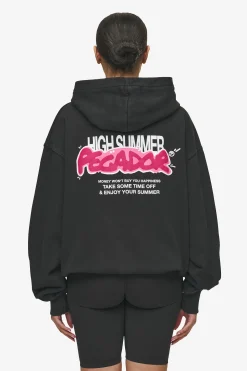 Pegador Barret Terry Oversized Sweat Jacket Vintage Black