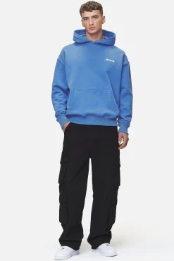 Pegador Bass Oversized Hoodie Washed Retro Blue
