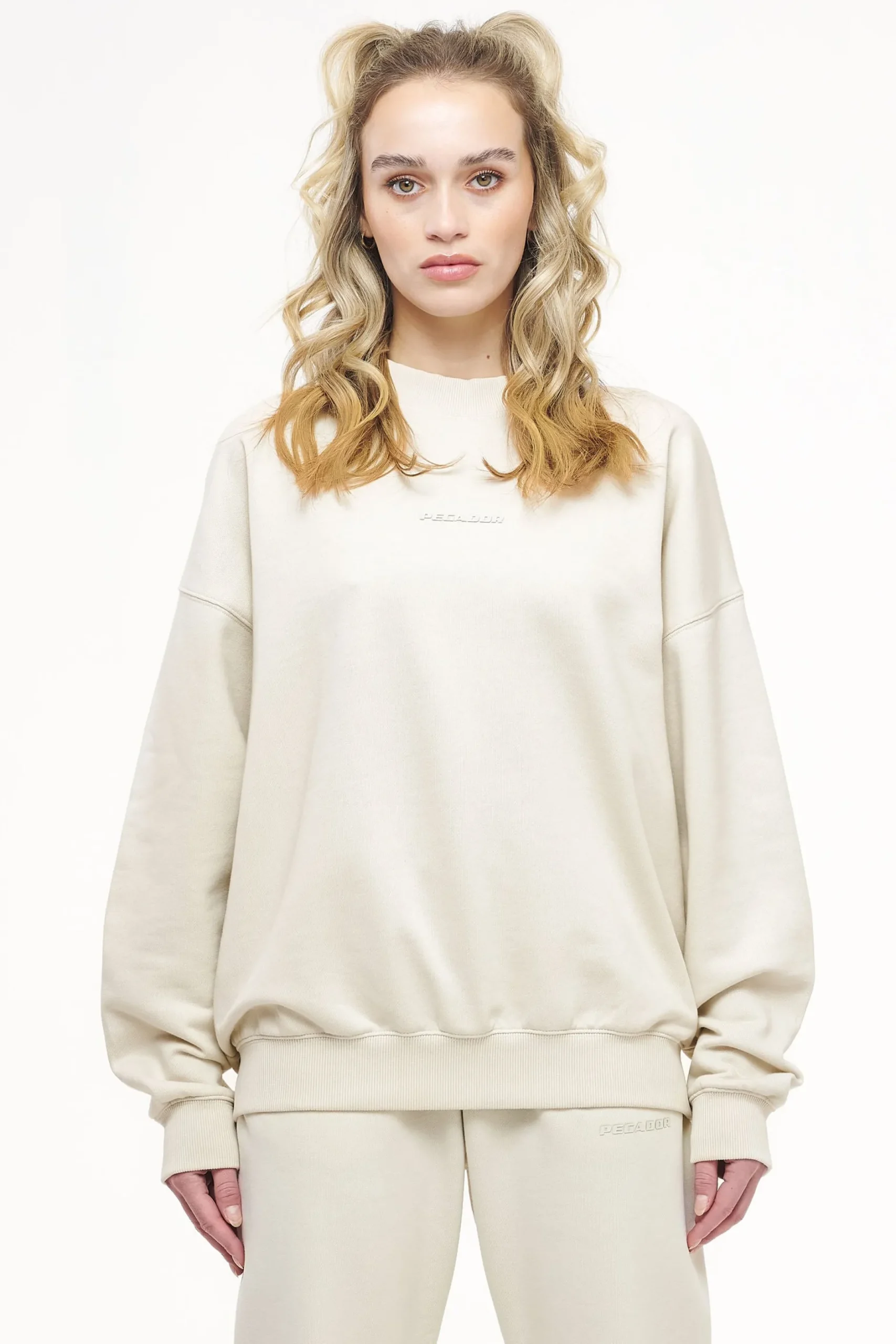 Pegador Bay Oversized Sweater Vintage Washed Angels Cream Gum