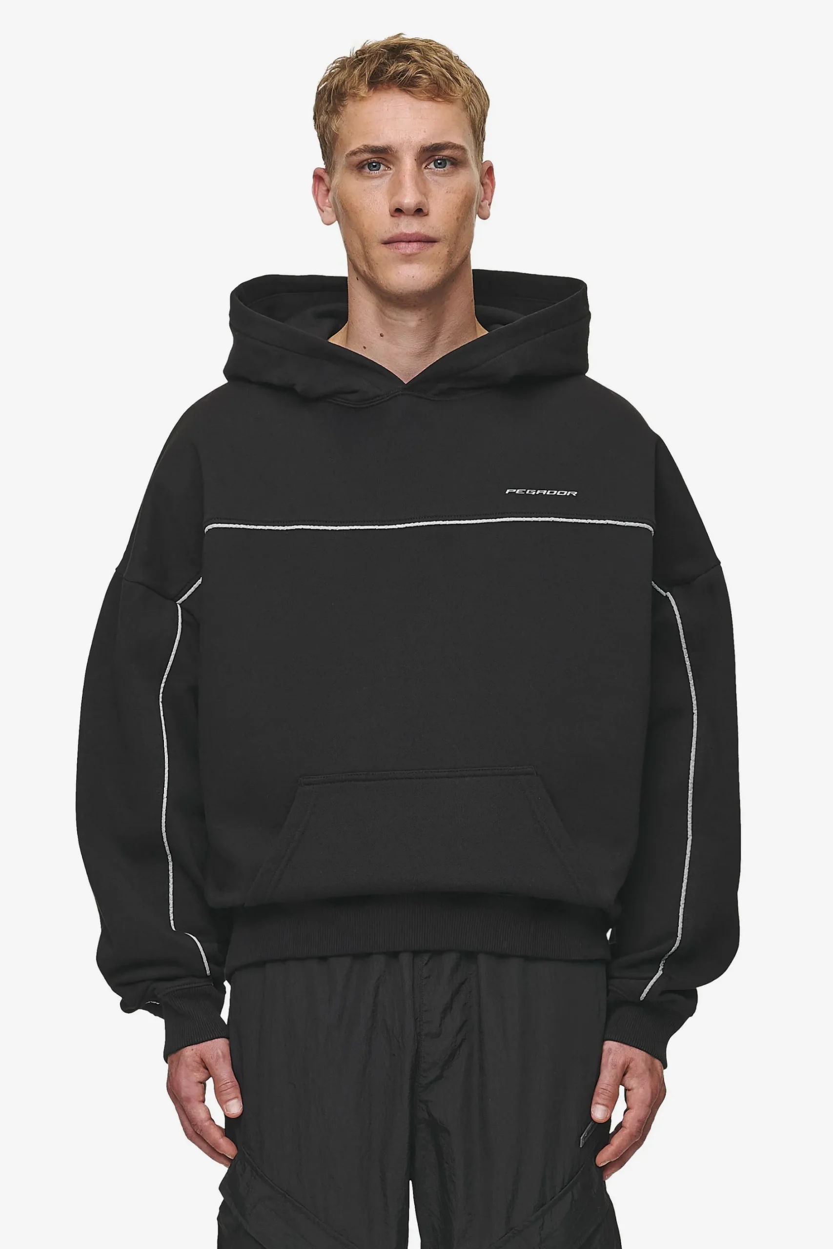 Pegador Beak Boxy Hoodie Washed Black