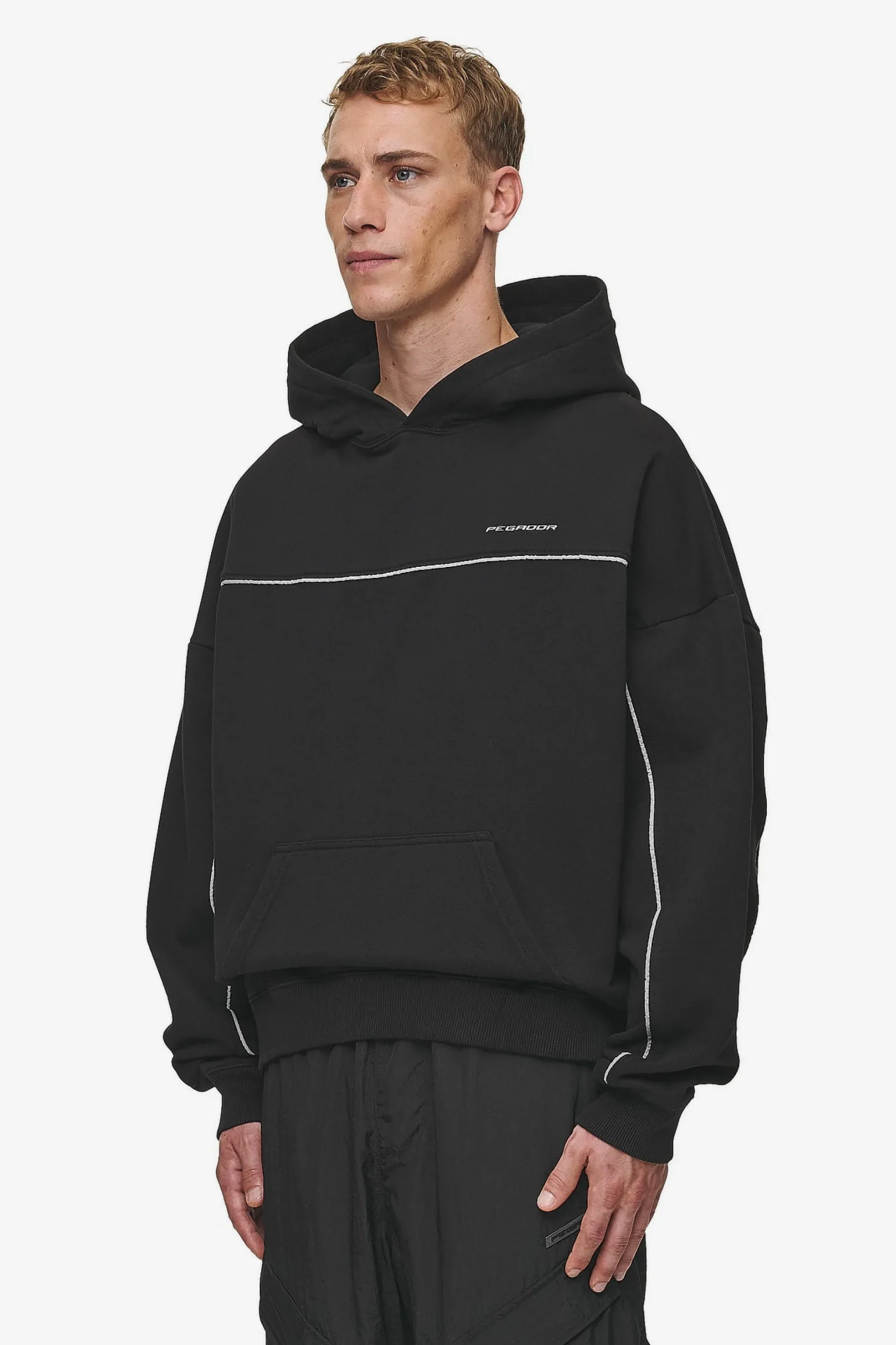 Pegador Beak Boxy Hoodie Washed Black