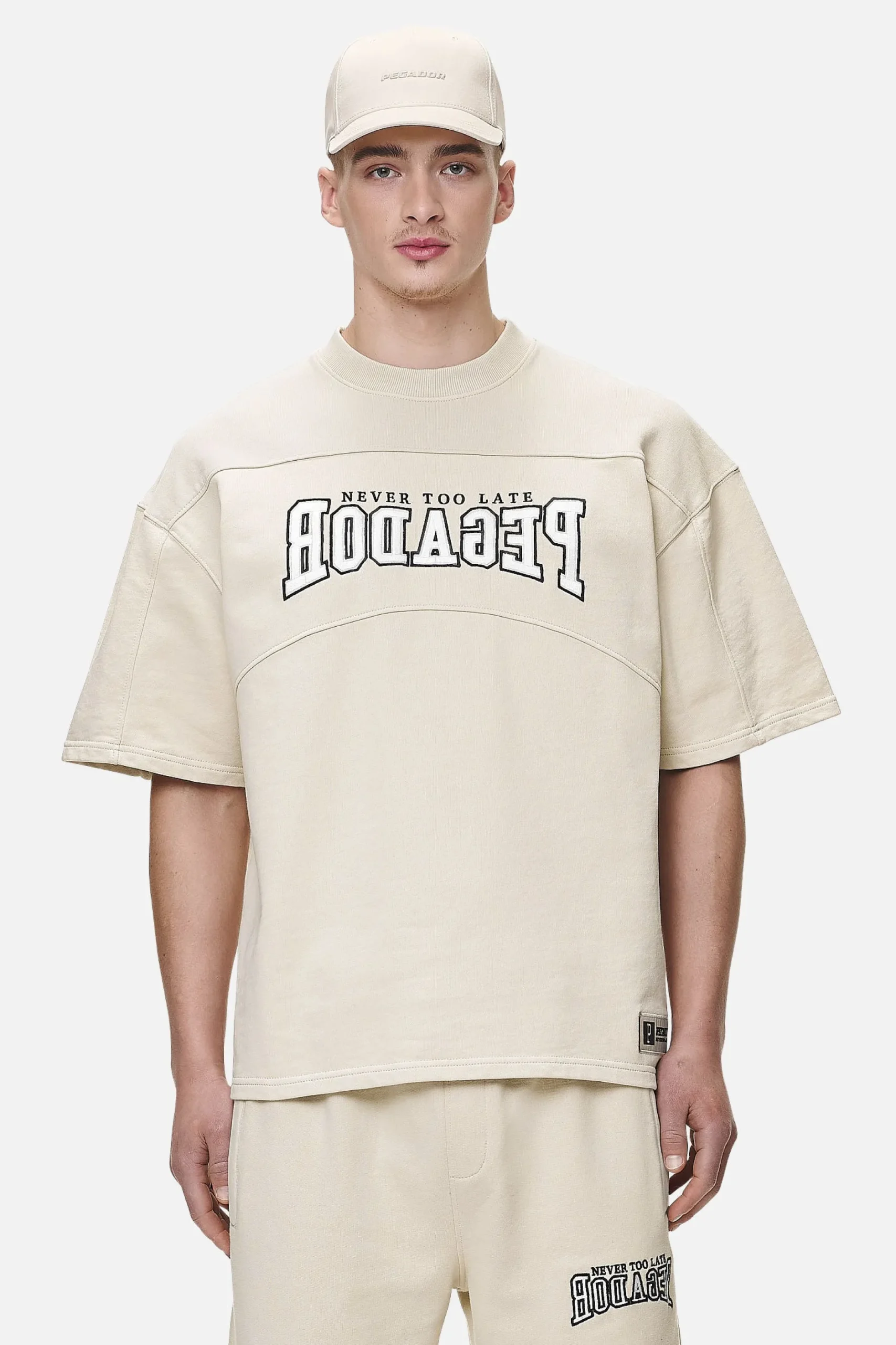 Pegador Beech Terry Boxy Tee Washed Desert Sand