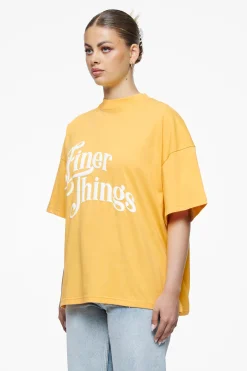 Pegador Birca Heavy Oversized Tee Vintage Washed Golden Sun