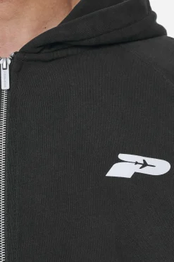 Pegador Caesar Terry Raglan Sweat Jacket Vintage Black