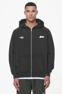 Pegador Caesar Terry Raglan Sweat Jacket Vintage Black