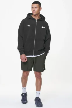 Pegador Caesar Terry Raglan Sweat Jacket Vintage Black