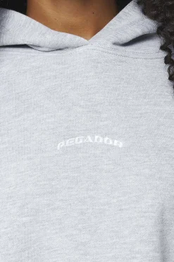 Pegador Chancery Oversized Cropped Hoodie Grey Melange