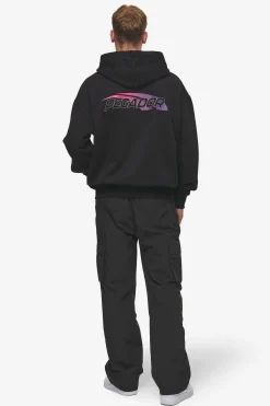 Pegador Clayton Oversized Sweat Jacket Washed Black