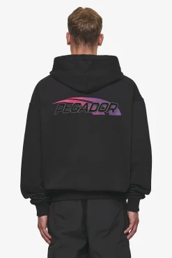 Pegador Clayton Oversized Sweat Jacket Washed Black