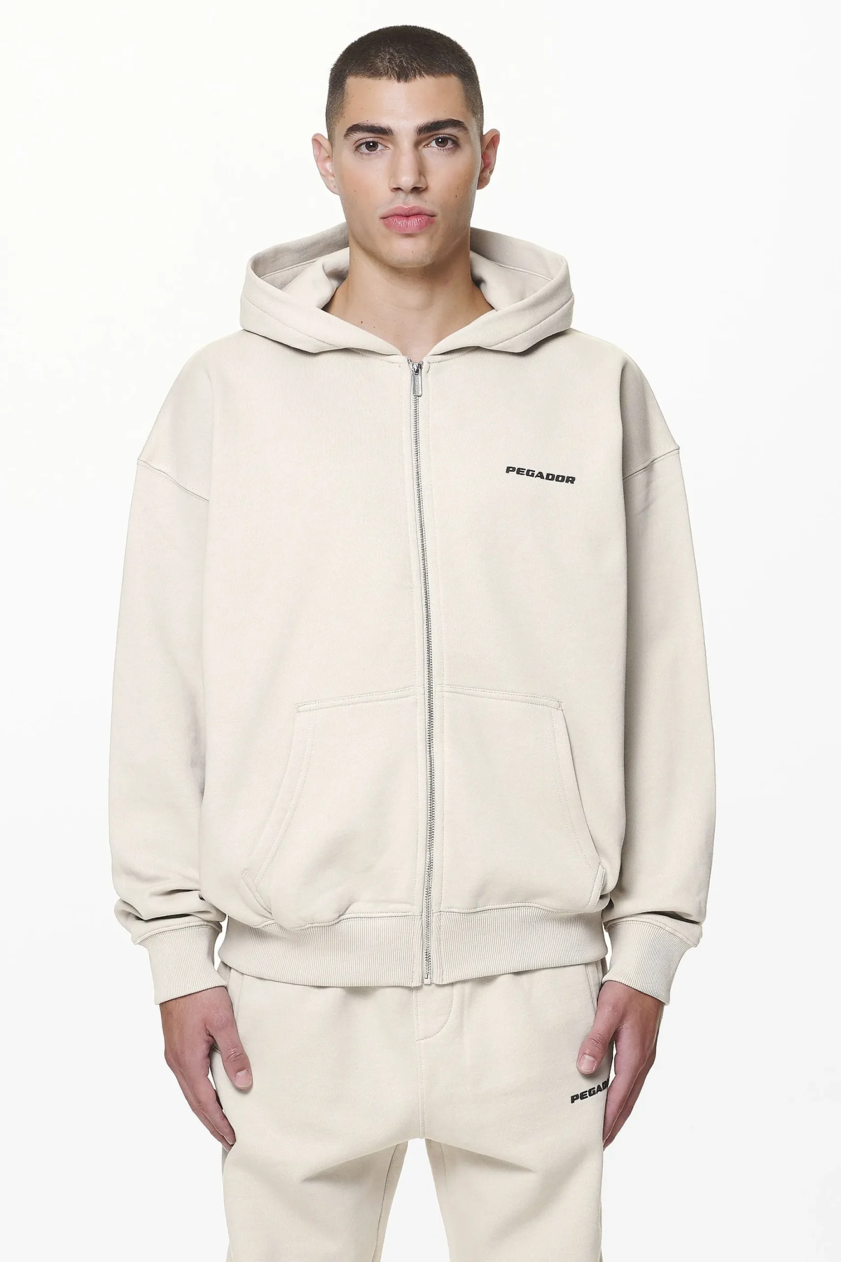 Pegador Colne Logo Oversized Sweat Jacket