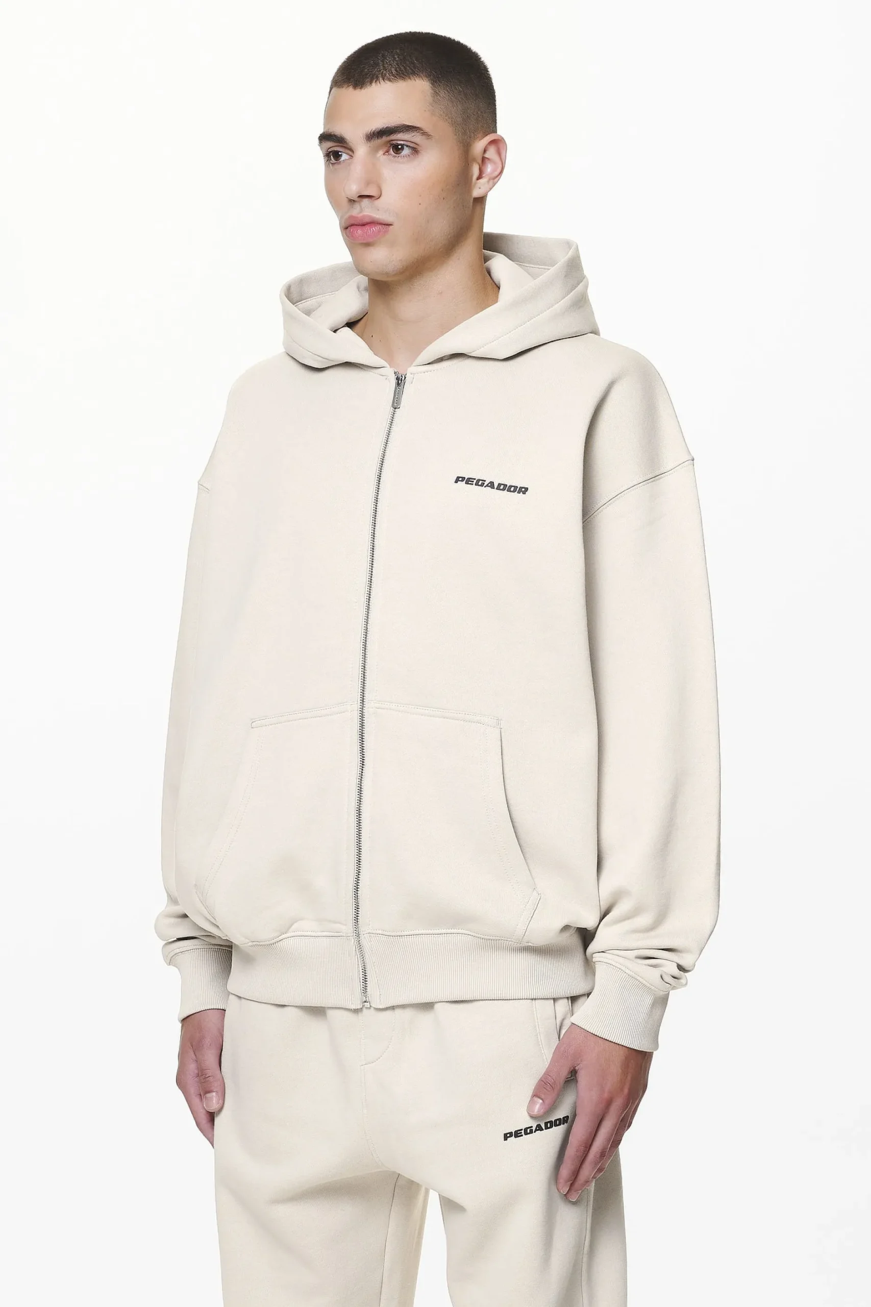Pegador Colne Logo Oversized Sweat Jacket
