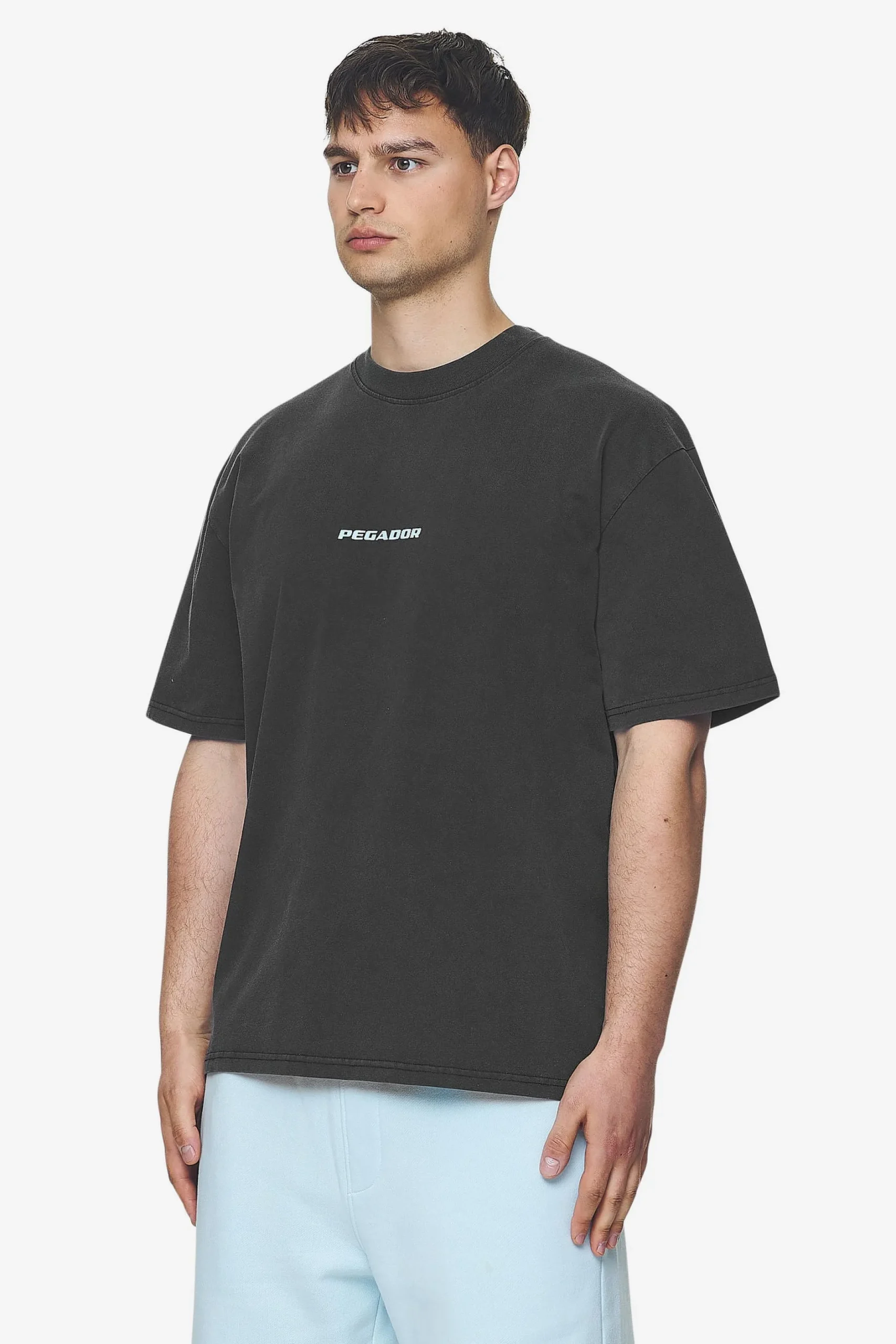 Pegador Colne Logo Oversized Tee Baby Blue