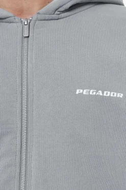 Pegador Colne Terry Logo Oversized Sweat Jacket