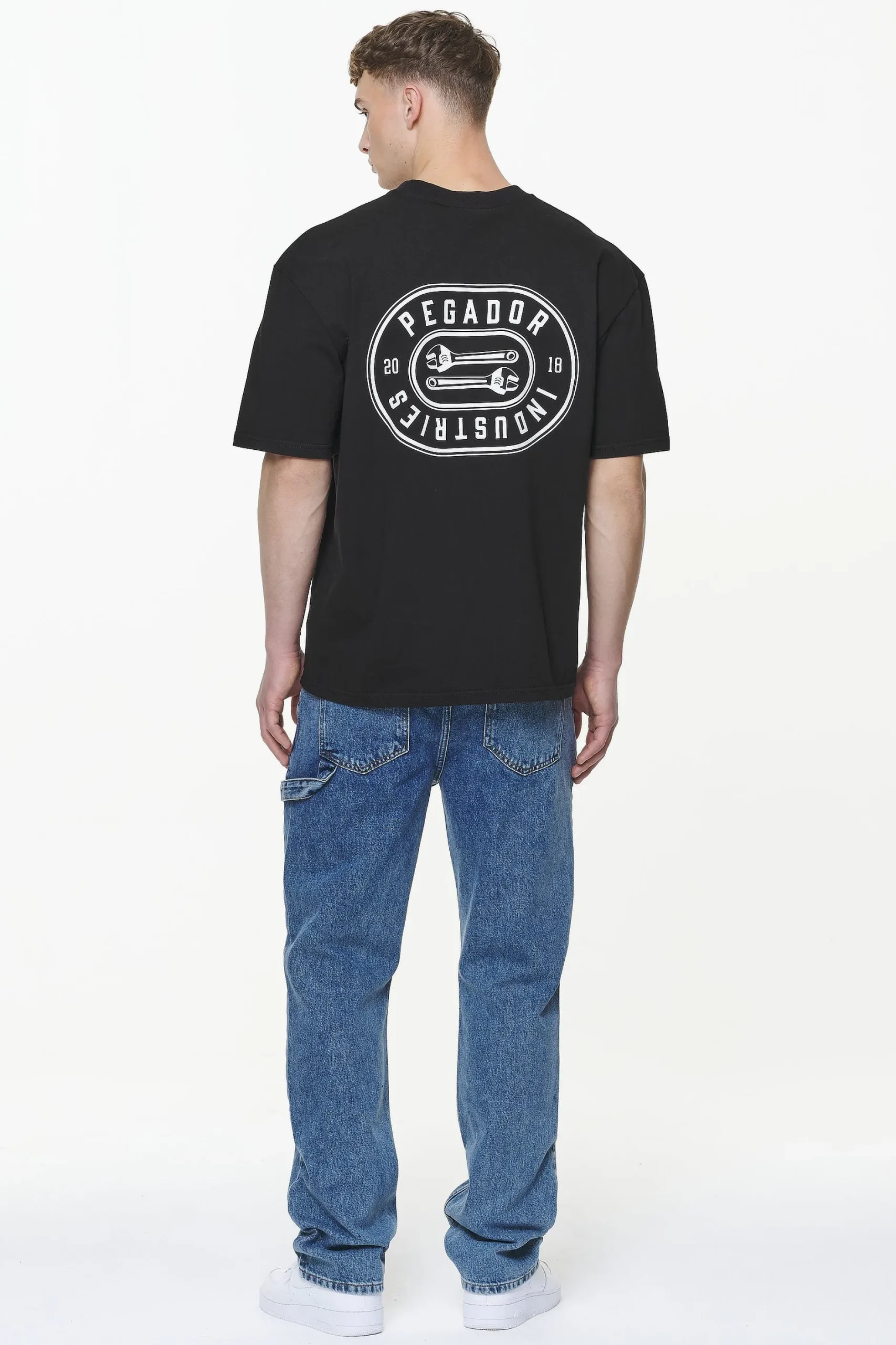 Pegador Comet Oversized Tee Vintage Washed Onyx Black