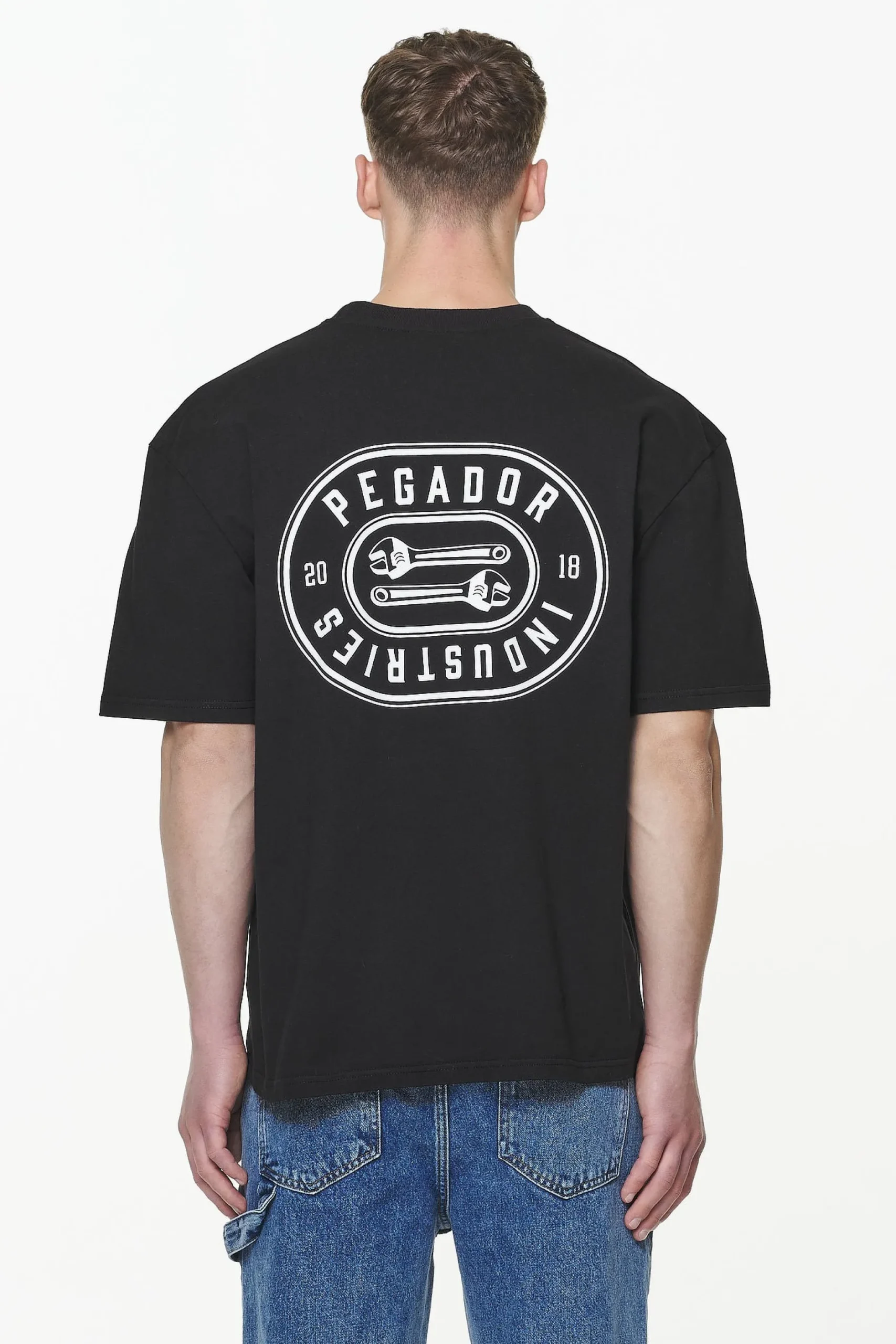 Pegador Comet Oversized Tee Vintage Washed Onyx Black