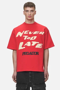 Pegador Corey Boxy Tee Washed Red