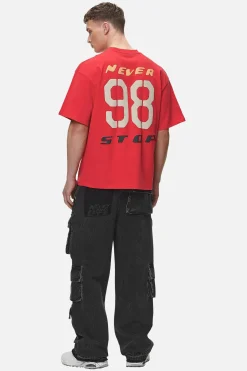 Pegador Corey Boxy Tee Washed Red