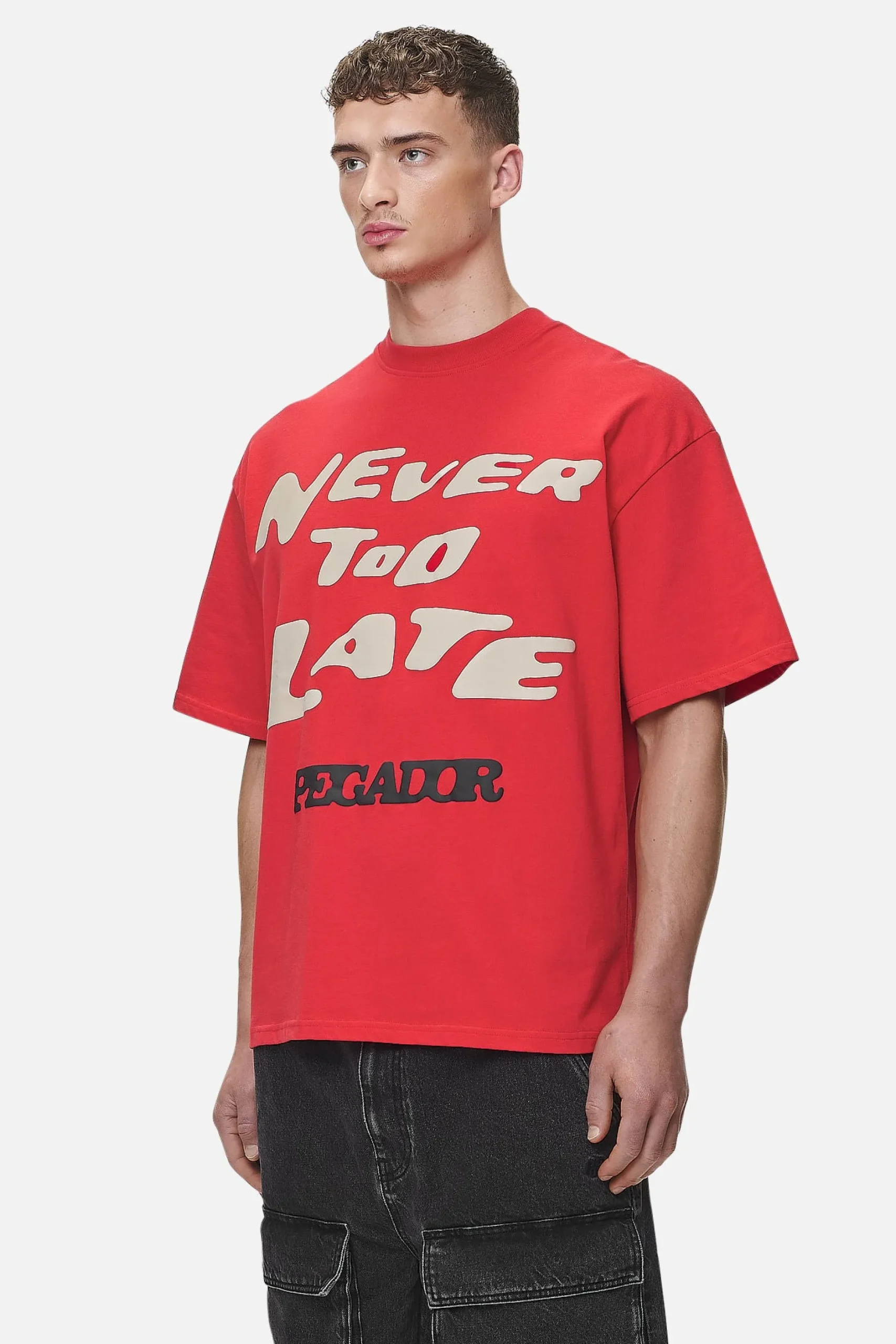 Pegador Corey Boxy Tee Washed Red