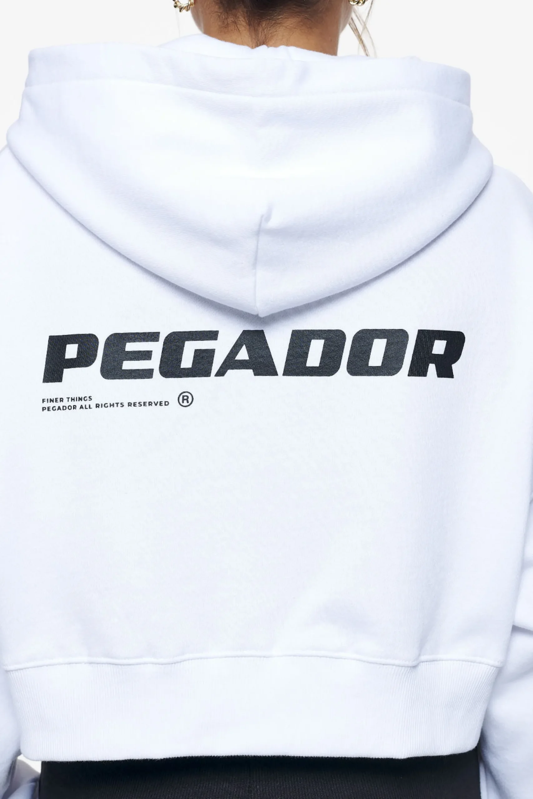 Pegador Culla Logo Oversized Cropped Hoodie