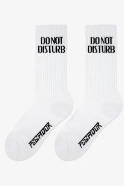 Pegador Do Not Disturb Socks White Black