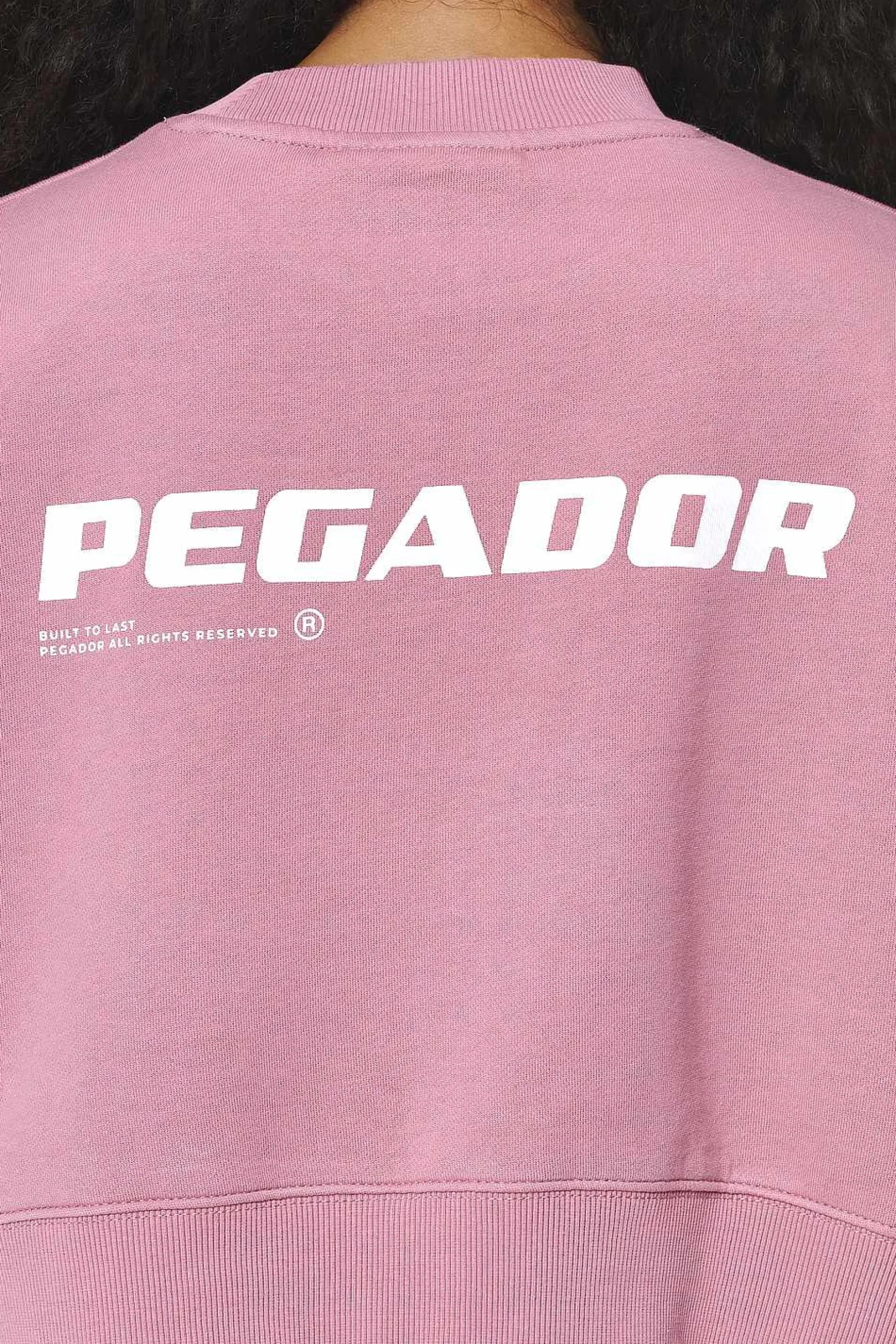 Pegador Dorothy Cropped Oversized Sweater Vintage Washed Rust Pink
