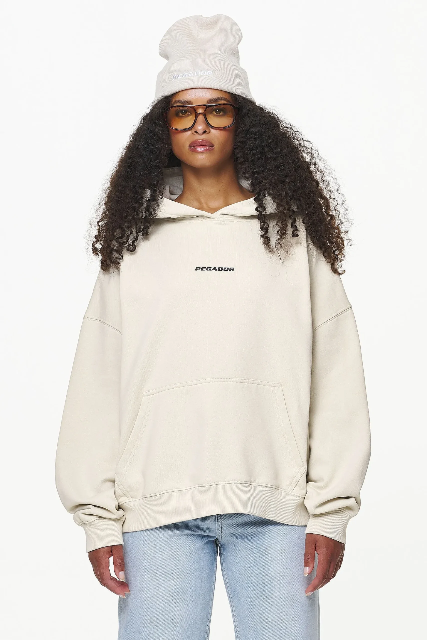 Pegador Dorothy Oversized Hoodie Vintage Washed Bone White