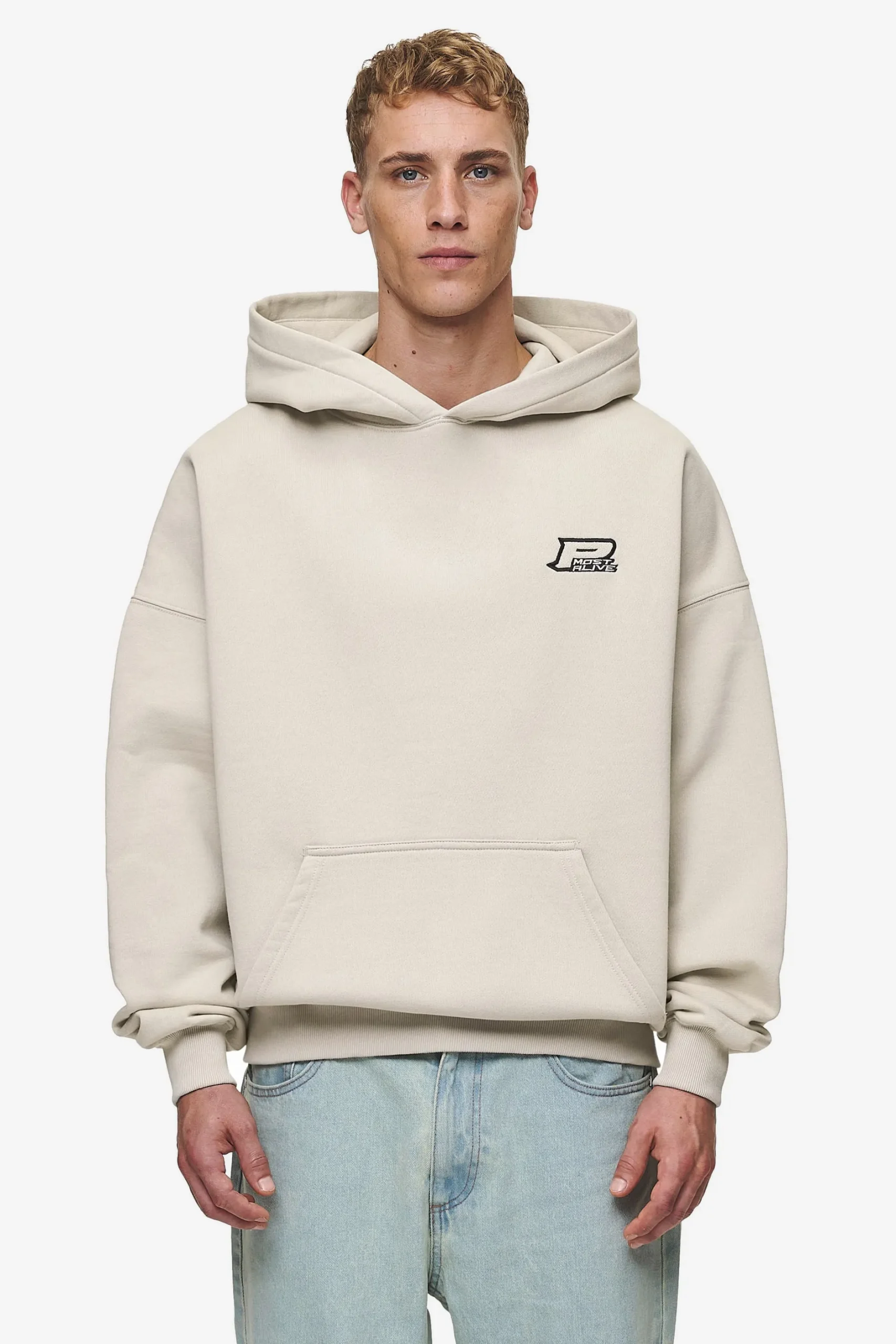 Pegador Duan Boxy Hoodie Washed Light Beige
