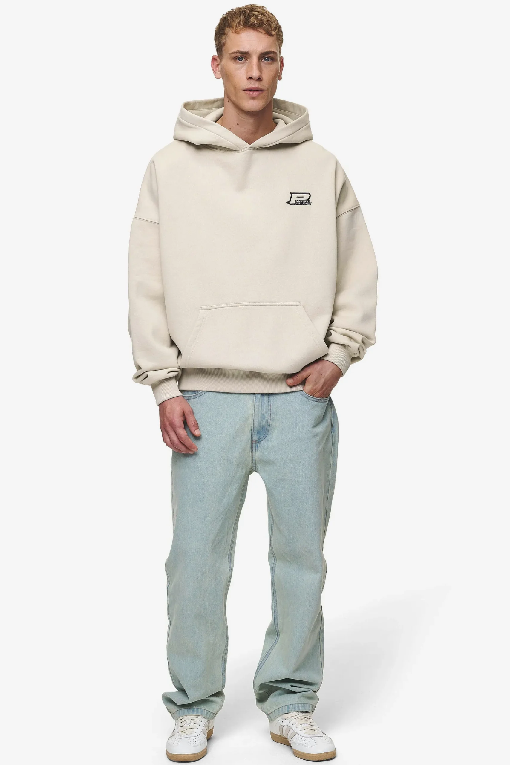 Pegador Duan Boxy Hoodie Washed Light Beige