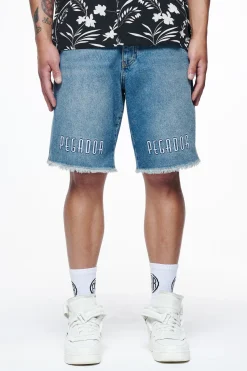 Pegador Elder Jeans Shorts Washed Vintage Blue