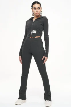 Pegador Elida Rib Hip Strap Flared Leggings