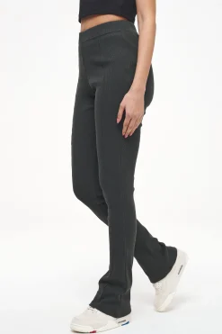 Pegador Elida Rib Hip Strap Flared Leggings