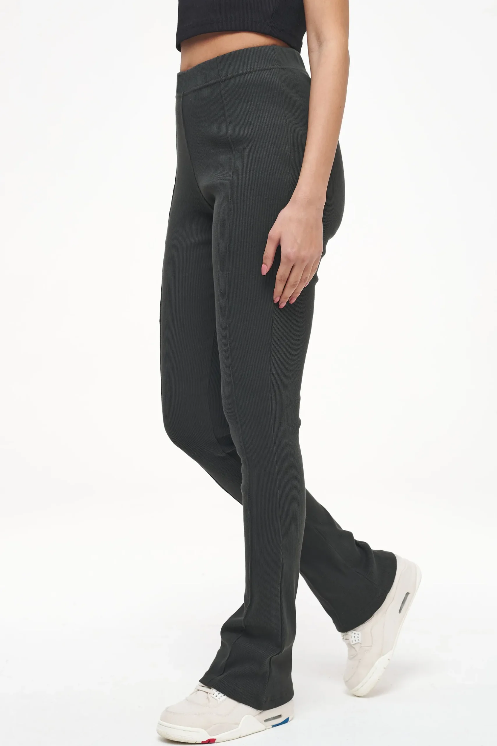 Pegador Elida Rib Hip Strap Flared Leggings