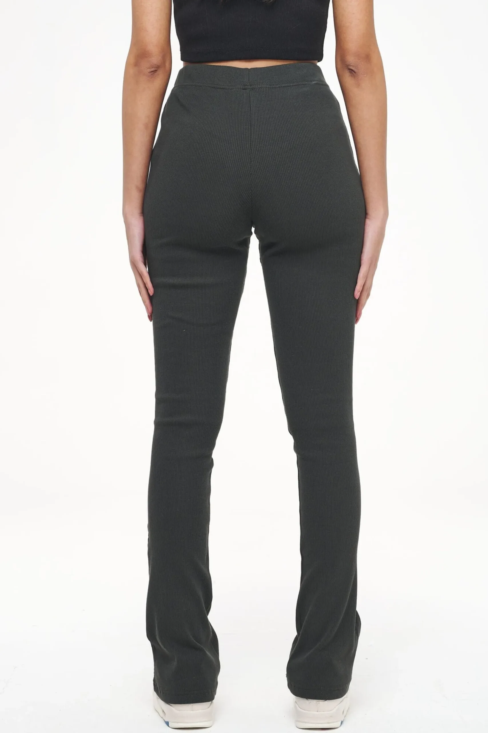 Pegador Elida Rib Hip Strap Flared Leggings