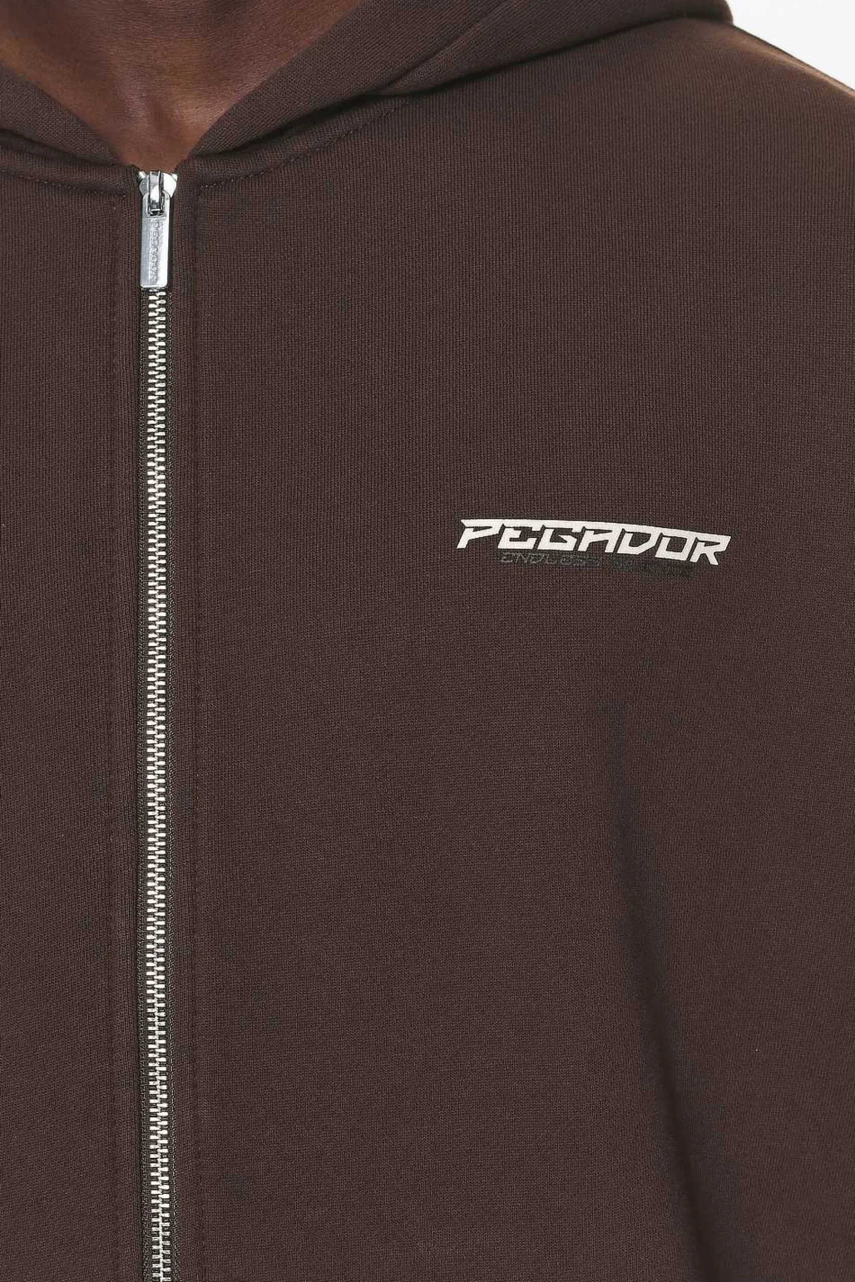 Pegador Fenton Oversized Sweat Jacket Washed Oak Brown