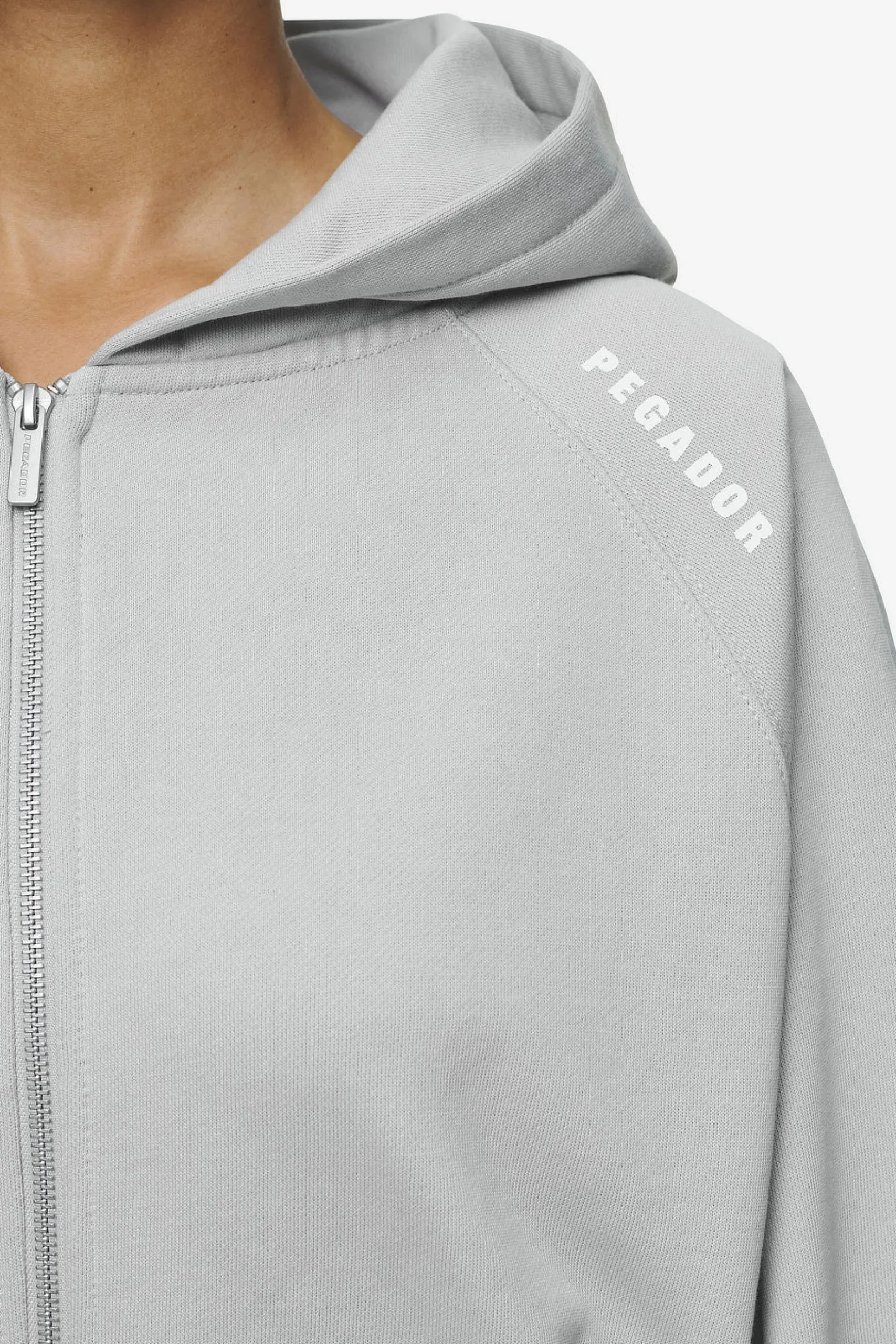 Pegador Gabi Oversized Sweat Jacket Washed Sky Grey